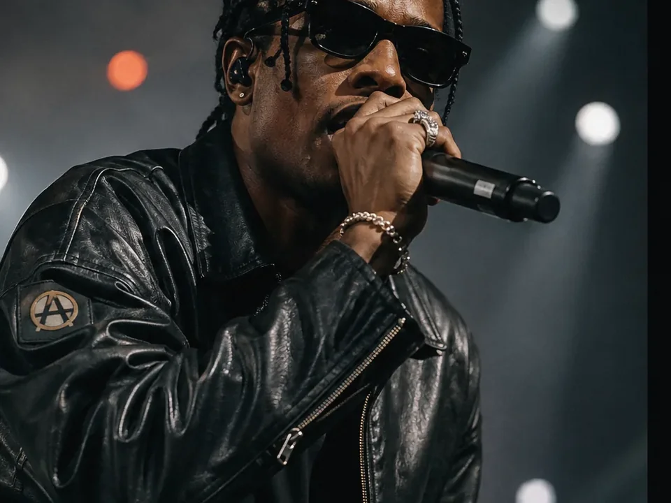 A$AP Rocky en concert — visuel éditorial généré par IA, La Couverture