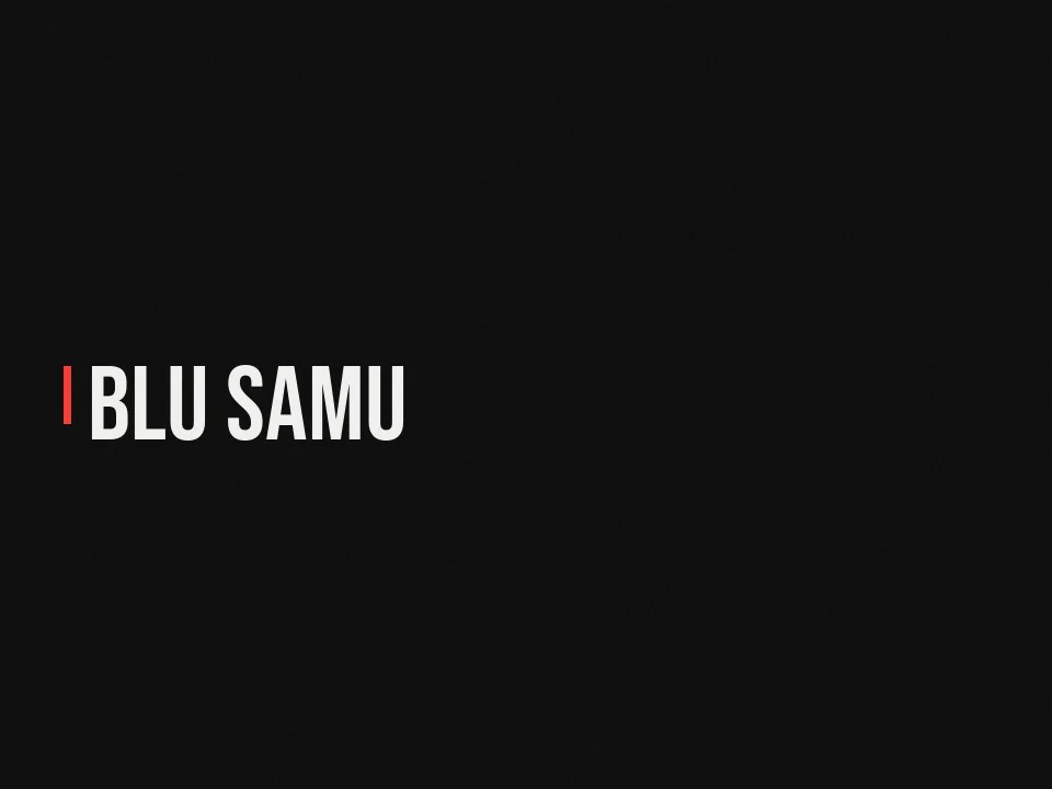 Blu Samu à Trix — visuel éditorial La Couverture